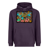 Plum wooden cross background Heavyweight Hoodie - BarkalooDesign