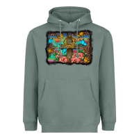 Sage wooden cross background Heavyweight Hoodie - BarkalooDesign