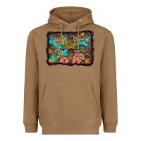 Toasted Coconut wooden cross background Heavyweight Hoodie - BarkalooDesign