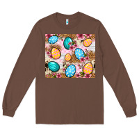 Easter Eggs Cowhide Leopard Tumbler Easter Day Long Sleeve Tee | Teevron