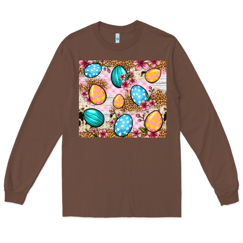 Easter Eggs Cowhide Leopard Tumbler Easter Day Long Sleeve Tee by Neo Western | Teevron