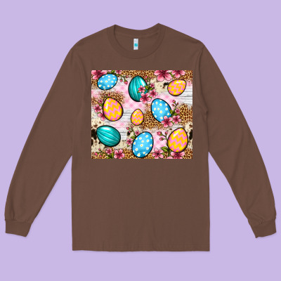 Easter Eggs Cowhide Leopard Tumbler Easter Day Long Sleeve Tee Designed By Neo Western