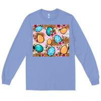 Colony Blue Easter eggs cowhide leopard tumbler Easter Day Long Sleeve Tee - Neo Western