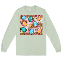 Matcha Easter eggs cowhide leopard tumbler Easter Day Long Sleeve Tee - Neo Western