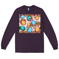 Plum Easter eggs cowhide leopard tumbler Easter Day Long Sleeve Tee - Neo Western