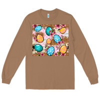 Toasted Coconut Easter eggs cowhide leopard tumbler Easter Day Long Sleeve Tee - Neo Western