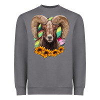 Storm bighorn sheep Heavyweight Sweatshirt - RanaPortraitStore