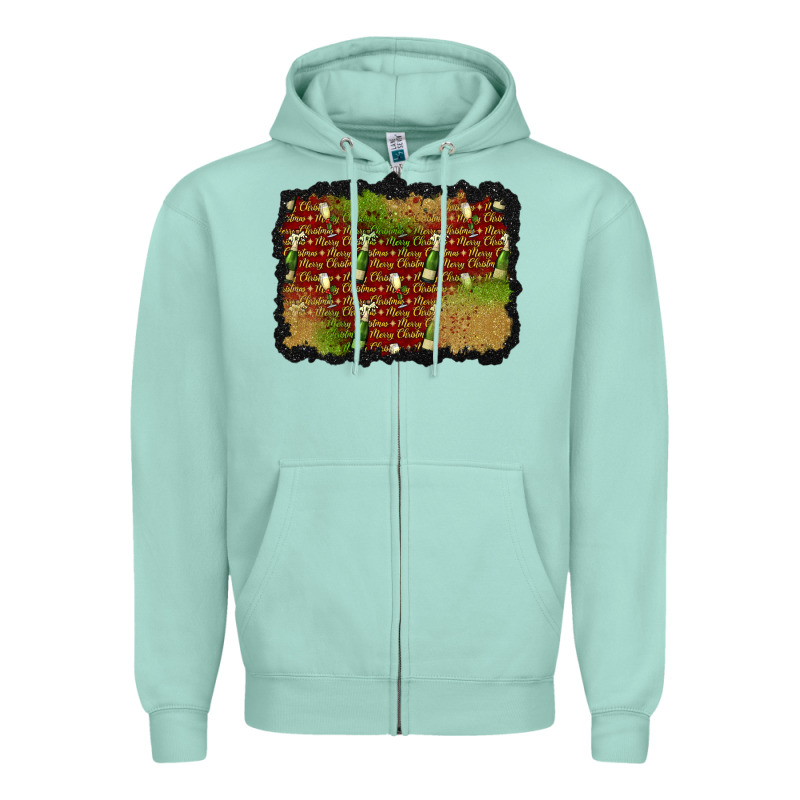 Christmas Champagne Background Zipper Hoodie by BundleAndBundleShop | Teevron