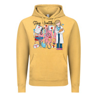 Vintage Mustard stay healthy nurse Vintage Hoodie - MaliasSmallBusiness