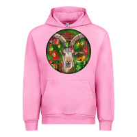 Fuchsia Pink Spanish Goat Christmas Ornament Urban Hoodie - LillyAllenDesigns