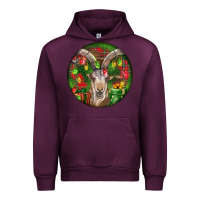 Mauve Wine Spanish Goat Christmas Ornament Urban Hoodie - LillyAllenDesigns