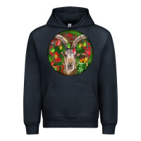 Navy Spanish Goat Christmas Ornament Urban Hoodie - LillyAllenDesigns