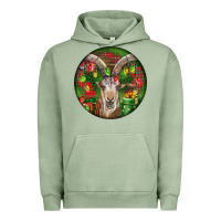 Pigment Oil Green Spanish Goat Christmas Ornament Urban Hoodie - LillyAllenDesigns