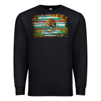 Black cactus turquoise serape leopard mexican flag Premium Sweatshirt - Jasminsmagicworld
