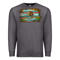 Charcoal Heather cactus turquoise serape leopard mexican flag Premium Sweatshirt - Jasminsmagicworld