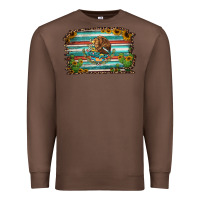 Chestnut cactus turquoise serape leopard mexican flag Premium Sweatshirt - Jasminsmagicworld