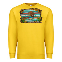 Lemon cactus turquoise serape leopard mexican flag Premium Sweatshirt - Jasminsmagicworld