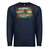 Navy cactus turquoise serape leopard mexican flag Premium Sweatshirt - Jasminsmagicworld