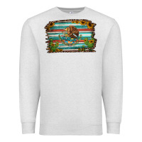 Oatmeal Heather cactus turquoise serape leopard mexican flag Premium Sweatshirt - Jasminsmagicworld