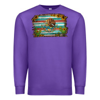 Purple cactus turquoise serape leopard mexican flag Premium Sweatshirt - Jasminsmagicworld
