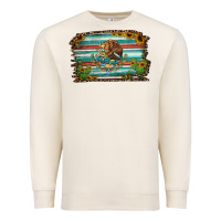 Sandshell cactus turquoise serape leopard mexican flag Premium Sweatshirt - Jasminsmagicworld