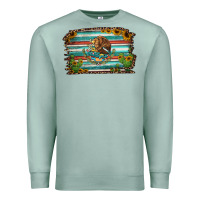 Seafoam cactus turquoise serape leopard mexican flag Premium Sweatshirt - Jasminsmagicworld