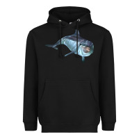 Black bottlenose dolphin Heavyweight Hoodie - LillyAllenDesigns