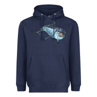 Navy bottlenose dolphin Heavyweight Hoodie - LillyAllenDesigns