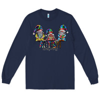 Navy autism awareness Long Sleeve Tee - SublimationCraftShop