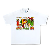 White licensed practical nurse Urban Heavy Tee - Zillion Design Studio