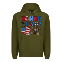 Army Green honor the brave Premium Hoodie - MaliasSmallBusiness