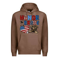 Chestnut honor the brave Premium Hoodie - MaliasSmallBusiness