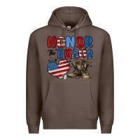 Coffee honor the brave Premium Hoodie - MaliasSmallBusiness