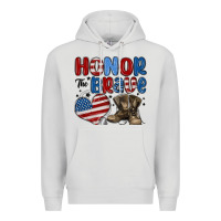 Dove Grey honor the brave Premium Hoodie - MaliasSmallBusiness