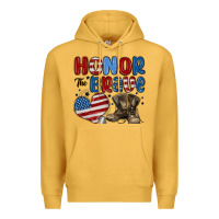 Mustard honor the brave Premium Hoodie - MaliasSmallBusiness