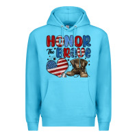 Ocean Blue honor the brave Premium Hoodie - MaliasSmallBusiness