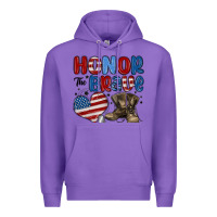 Purple honor the brave Premium Hoodie - MaliasSmallBusiness