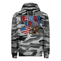 Slate Camo honor the brave Premium Hoodie - MaliasSmallBusiness