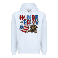 White honor the brave Premium Hoodie - MaliasSmallBusiness