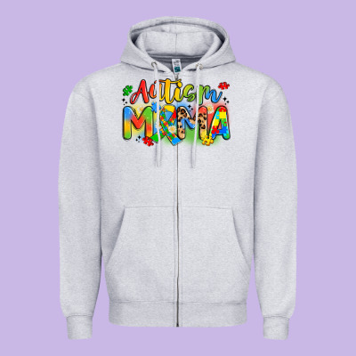 Autism Mama Zipper Hoodie Designed By Artiststas
