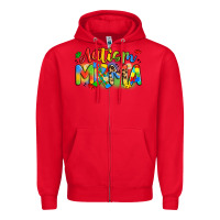 Red autism mama Zipper Hoodie - Artiststas