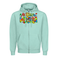 Seafoam autism mama Zipper Hoodie - Artiststas