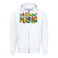 White autism mama Zipper Hoodie - Artiststas