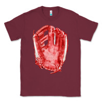 Burgundy Catchers Mitt Fa Element Classic Tee - FaDigitalArtStudio