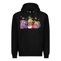 Black western cancer  coffee cups with ribbons Premium Hoodie - AdoDesignShop