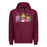 Burgundy western cancer  coffee cups with ribbons Premium Hoodie - AdoDesignShop