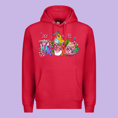Western Cancer  Coffee Cups With Ribbons Premium Hoodie Designed By Adodesignshop