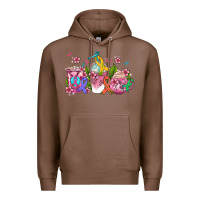 Chestnut western cancer  coffee cups with ribbons Premium Hoodie - AdoDesignShop