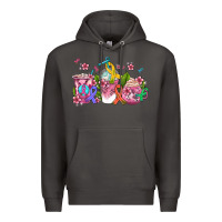 Smoke western cancer  coffee cups with ribbons Premium Hoodie - AdoDesignShop