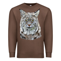 Chestnut Bobcat Head Premium Sweatshirt - LillyAllenDesigns